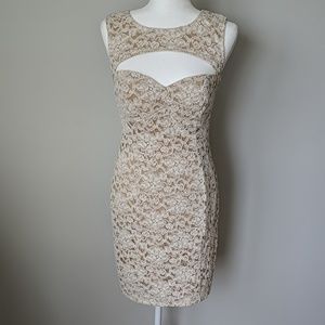 Ark & Co Beige Lace Dress